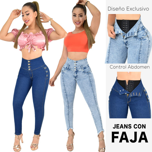 Lleva Estos 2 Jeans Por $179.000 CON FAJA 1️⃣2️⃣