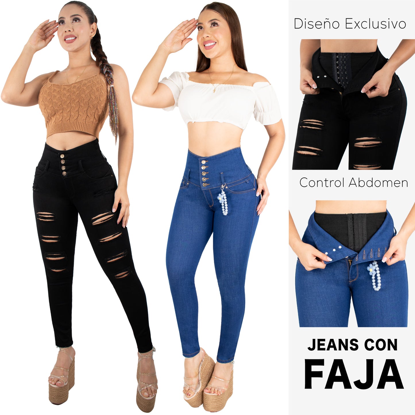 Lleva Estos 2 Jeans Por $179.000 CON FAJA 1️⃣1️⃣
