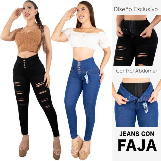 Lleva Estos 2 Jeans Por $179.000 CON FAJA 1️⃣1️⃣