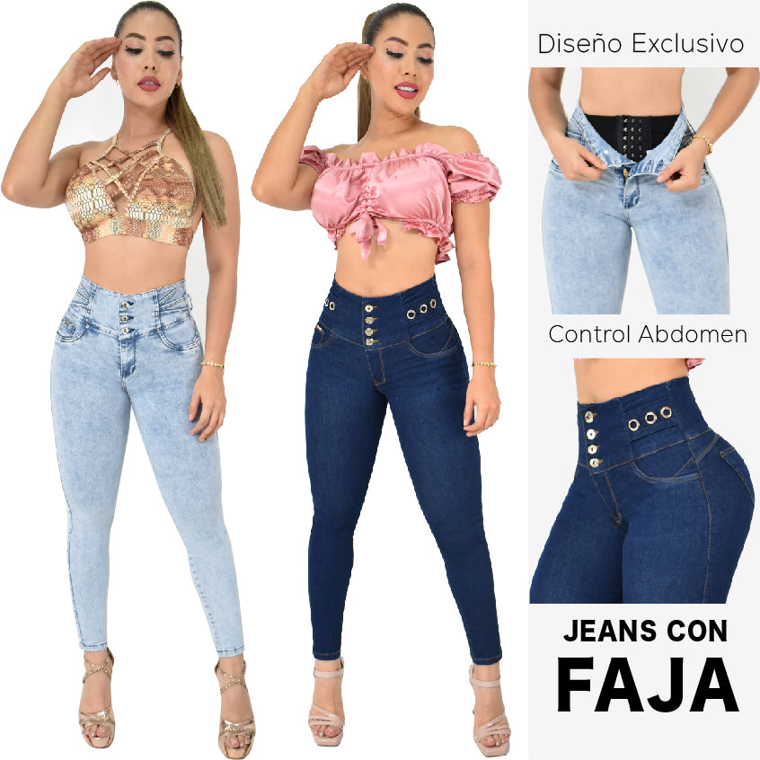 Lleva Estos 2 Jeans Por $174,900 CON FAJA 🌸