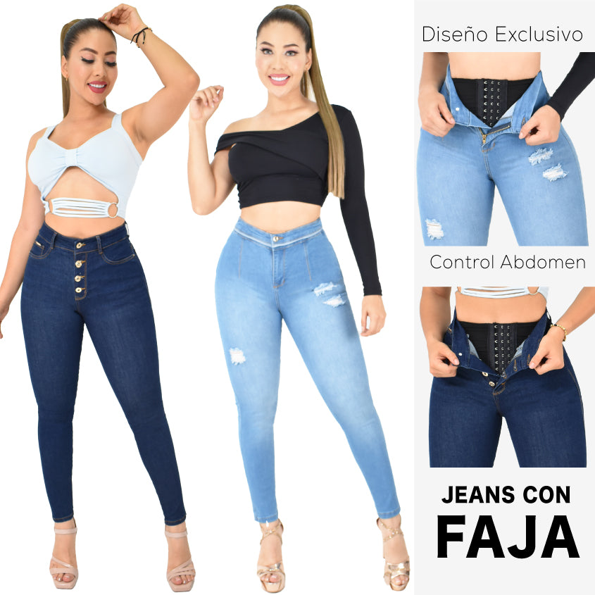 Lleva Estos 2 Jeans Por $174,900 CON FAJA 🐠