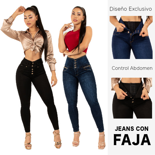 Lleva Estos 2 Jeans Por $174,900 CON FAJA 🟡