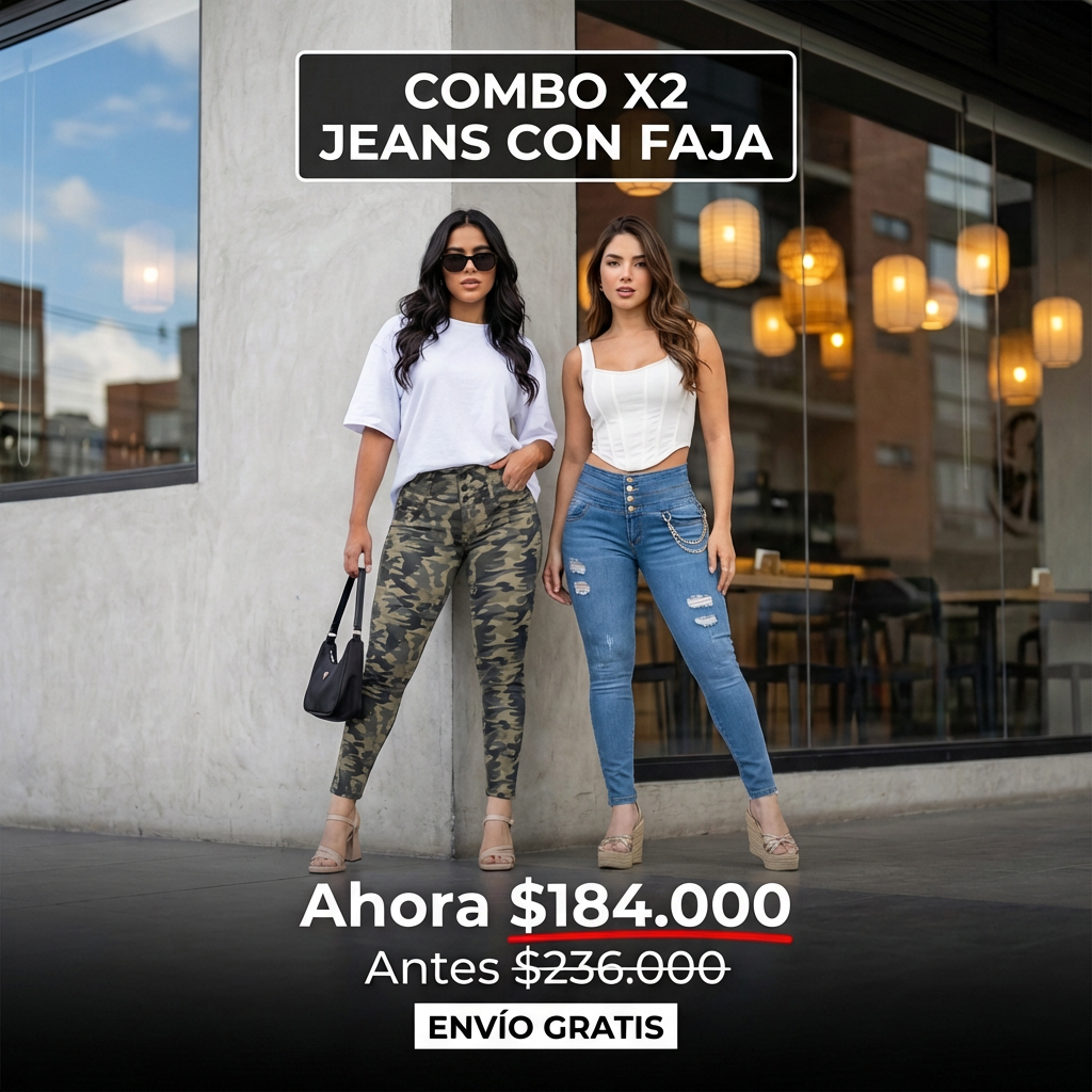 Lleva estos 2 Jeans Premium con Faja  ⚫️